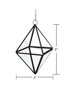 Hanging Geometric Terrarium Metal Frame w Chain