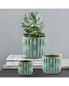 artichoke green geometric vase