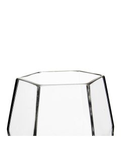 geometric terrarium glass vase height 6 inches