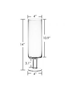 Short Stem Glass Candle Holder