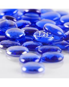 cobalt blue flat large gemstone table scatter vase fillers