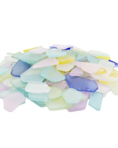 8 lbs Sea Glass Assorted Mix Pastel Colors Crushed Glass Vase Filler, Also Available in 16 lbs and 36 lbs