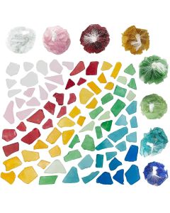 Flat Sea Glass Multicolor Mix Vase Fillers