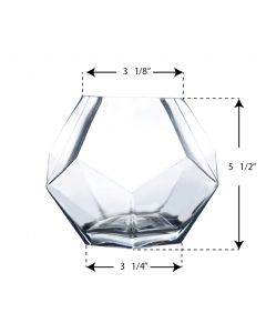 glass terrarium geometric vase