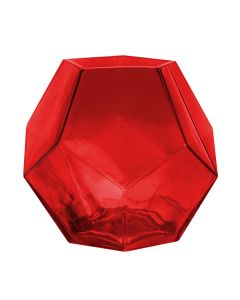 red geometry glass vases terrarium