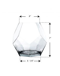 glass terrarium geometric prism vase