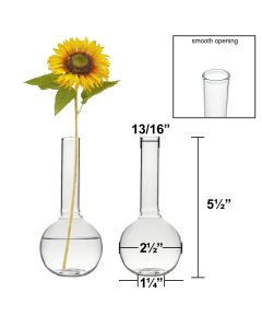 H-5.5" W-2.5" Mini Glass Flower Bud Vase (Pack of 72)