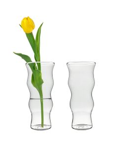 H-5.5" W-2.5" Glass Wavy Bud Vase (Pack of 72)