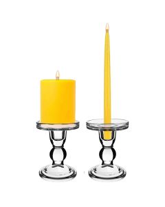 glass candle holder for pillar taper stick candles