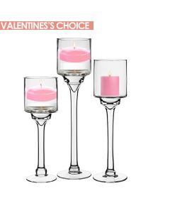 glass votive tealight candles set of 3
