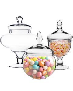 candy buffet apothecary jars set of 3