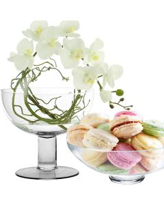 glass fruit bowls pedestal footed