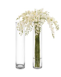 6" glass cylinder vases for events florist planner display