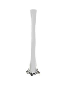 Glass Eiffel White Tower Vases H-24" D-1.5", Pack of 5 pcs