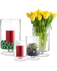 glass pedestal candle holders