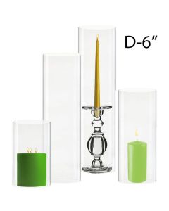 6 inches glass hurricane chimney tubes