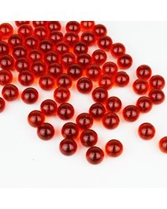 red glass round marbles