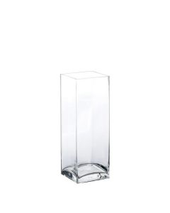 Glass Square Vase Centerpiece. H-10" Open-3.15", Pack of 12 pcs