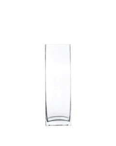 Glass Square Vase Centerpiece. H-10" Open-3.15", Pack of 12 pcs