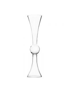 Reversible Clarinet Glass Trumpet Vase H-30" x 7.5" 