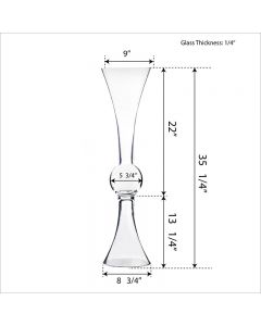 glass trumpet vases centerpieces