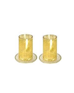 gold hurricane candle tubes dishes