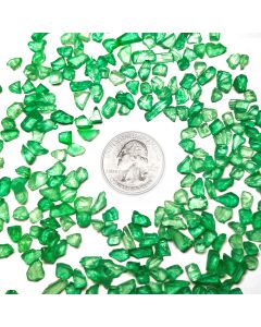 40 lbs Green Colored 0.25" Crushed Glass Vase Fillers