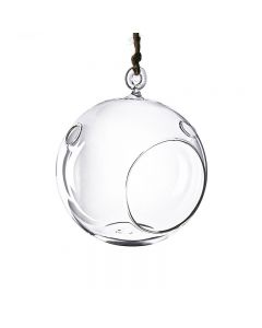 hanging glass terrarium round orbs 