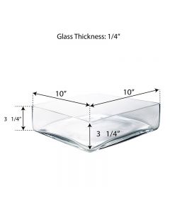 glass square vases wide opening 