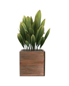 12 inch cube wooden planter box with zinc liner