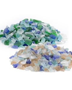 Frosted Sea Glass Crushed Vase Filler Aquarium Nautical Decor