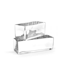 Silver Rectangle Vases