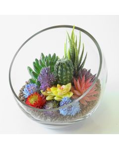 slant cut bowl tilted terrarium glass wholesale
