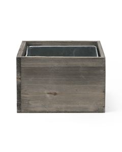 square wood planters