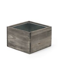 square wood planters