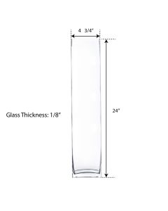 TALL GLASS SQUARE VASES