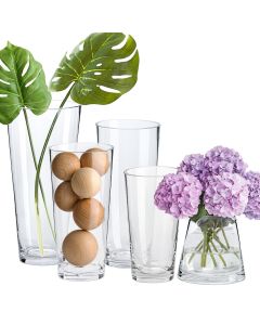 Tapered Cylinder Vase, Height: 5",8'', 10'', 12'', 13.75''  12 pcs per case
