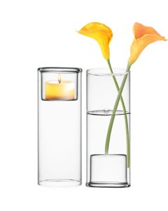 glass tea light candle holders bud vases