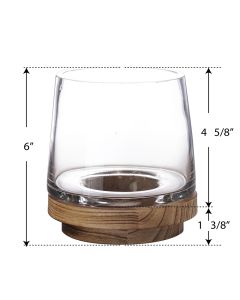 terrarium container with wood base