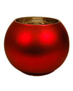 Metallic Red Bubble Bowl H-3.5" 