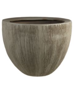 Ceramic Planter Pot Satin Brown H-7" 