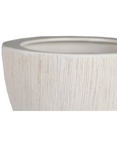 Ceramic Planter Pot Satin White. H-5.25"