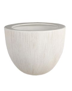 Ceramic Planter Pot Satin White. H-5.25"