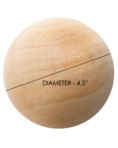 Natural 4.5" Wooden Balls Craft Balls for DIY Jewelry Making