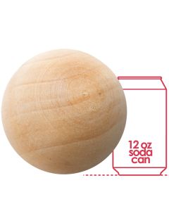 Natural Unfinished 6" Diameter Large Wood Ball Sphere