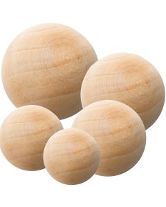  Large Wood Ball Spheres D-3.5", 4", 4.5", 5", 6" Craft Jewelry Display