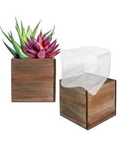 wood planter box wooden succulent
