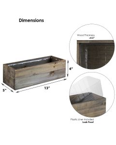 rustic wood planter box