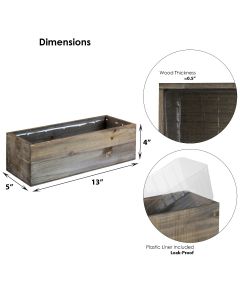 rectangle wood planter box