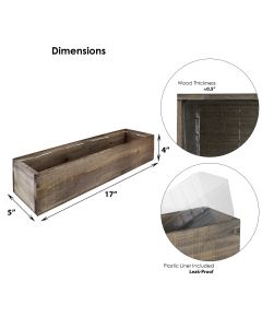 wood planter box 17 inches
